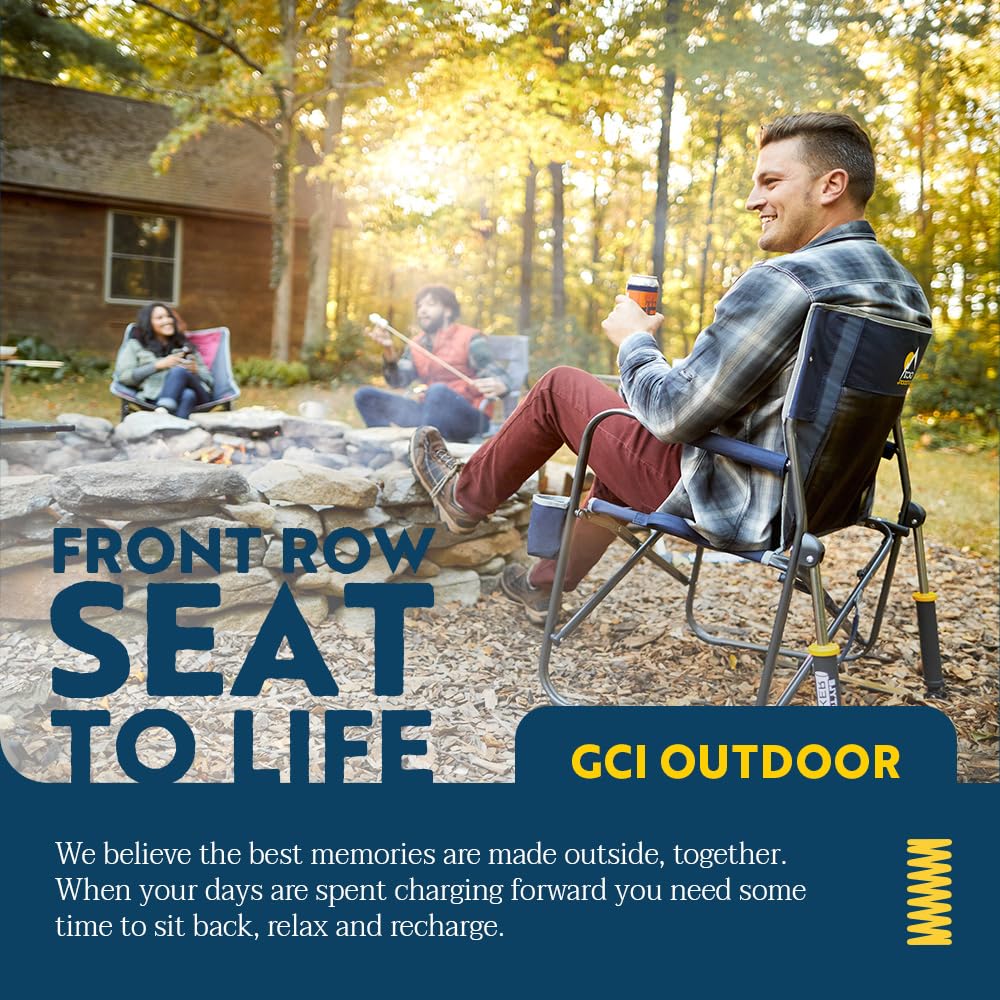 GCI OUTDOOR Freestyle Rocker Outdoor Rocking Chair with Cup Holder