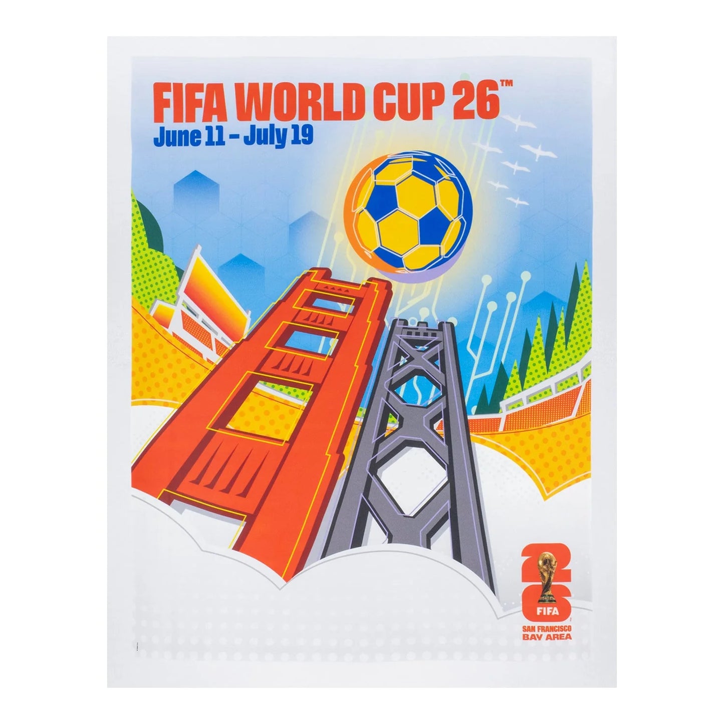 FIFA World Cup 2026™ San Francisco Bay Area Poster White T-Shirt - Unisex
