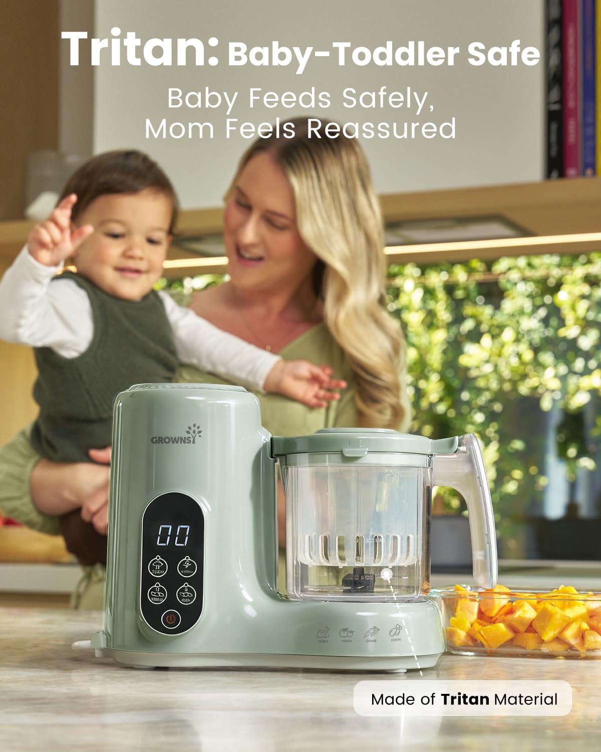 GROWNSY Baby Food Maker - One Step Processor & Steamer
