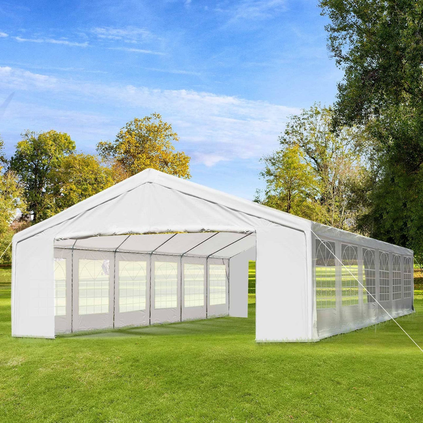 Outsunny 40'x20′ Heavy Duty Party Tent with Removable Sidewalls & Windows, White