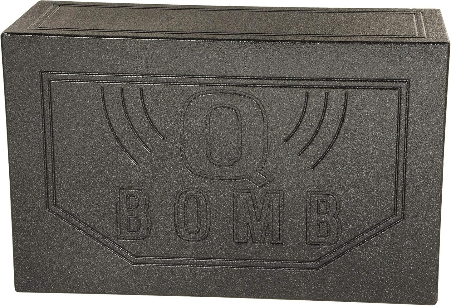 QPower QBOMB12VL Dual 12′′ Vented Subwoofer Box – Durable MDF, Black Rhino Liner Finish
