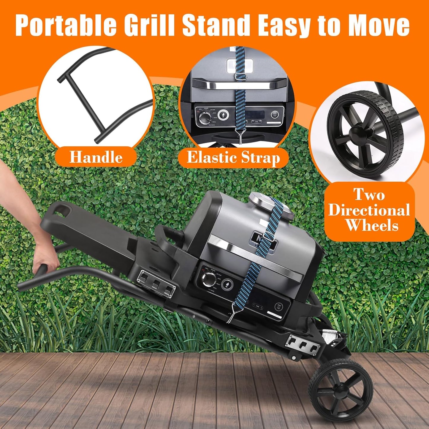 Collapsible Grill Stand for Ninja Woodfire Grill, Traeger, Pit Boss, and 22" Blackstone Griddle