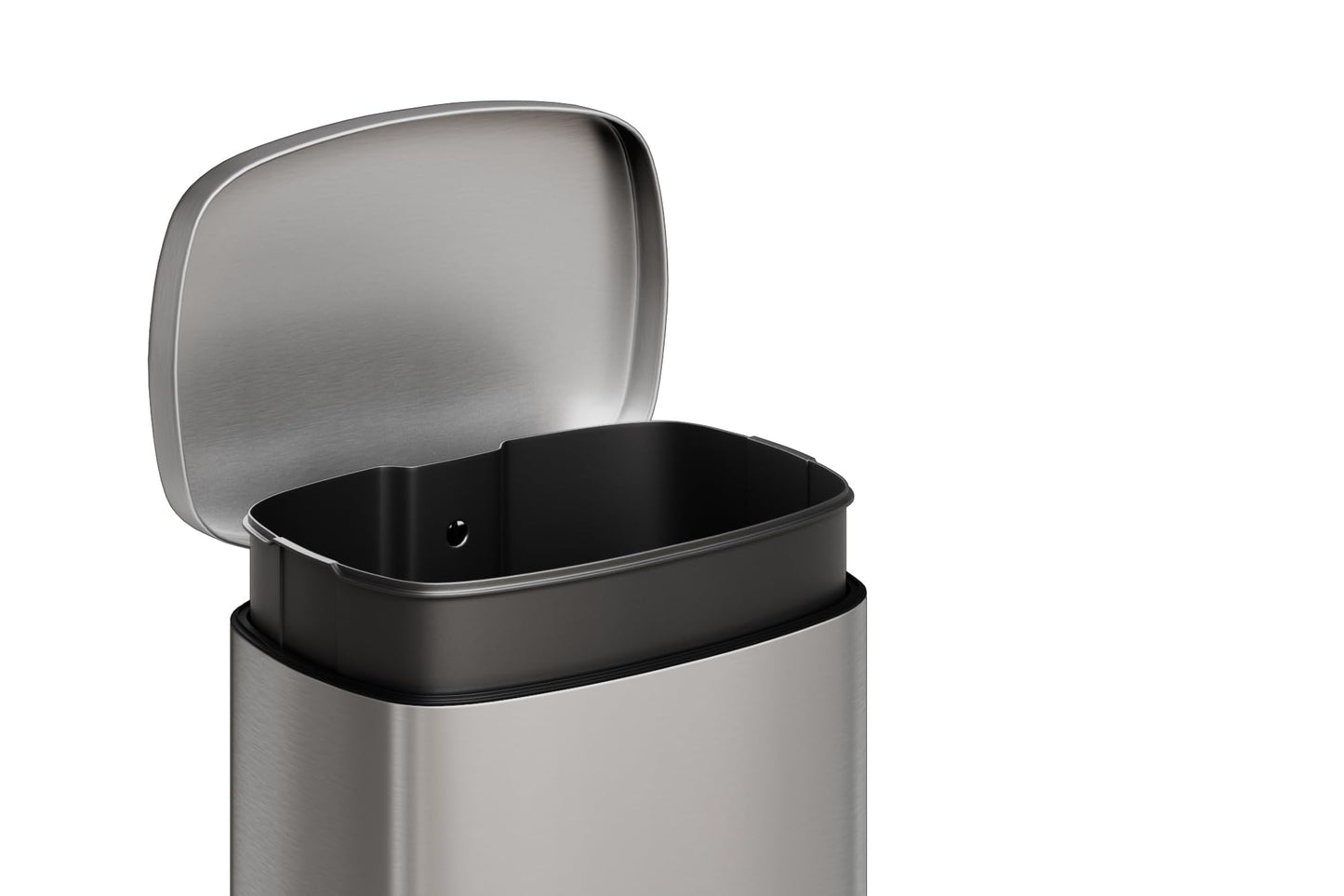 GARVEE Step-on Stainless Steel Trash Can - 13 Gal Capacity