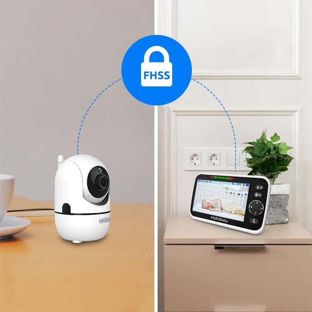 HELLOBABY Upgrade Baby Monitor - 30-Hour Battery, 2 Cameras, Night Vision