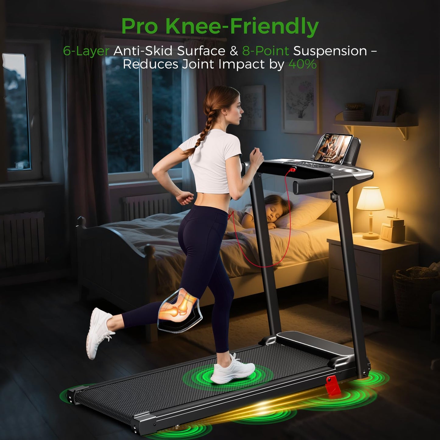 FUTUREGLIDE Portable Treadmill with Incline - 3-in-1 Walking Pad