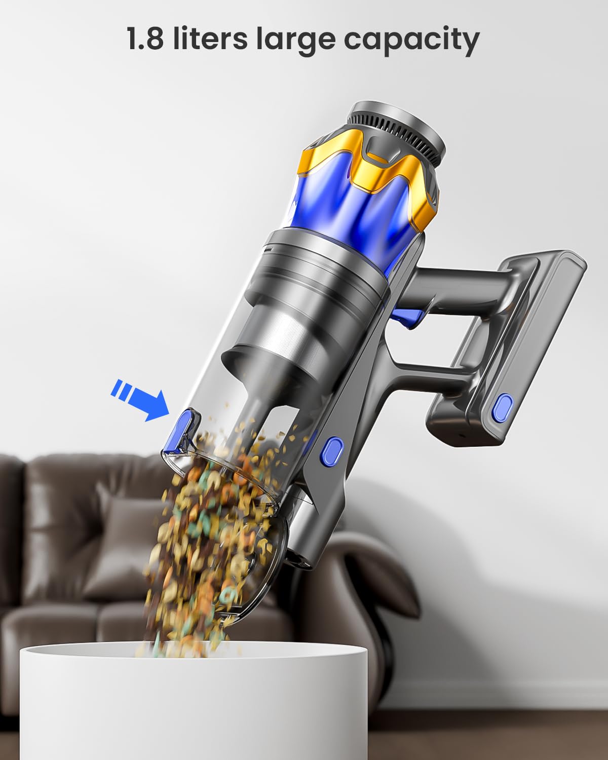 JELLYPIG Cordless Vacuum Cleaner 650W 55KPA 70Mins Stick