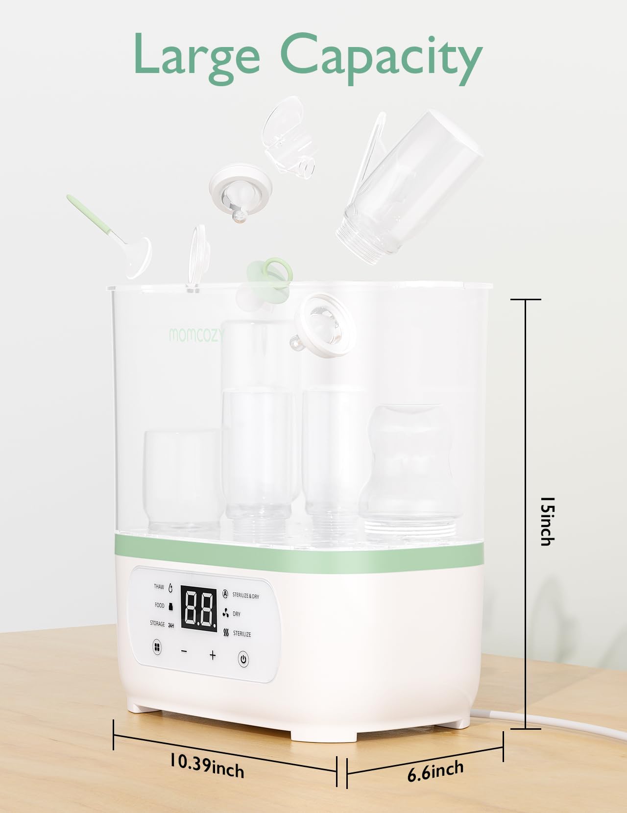 MOMCOZY Electric Steam Baby Bottle Sterilizer & Dryer