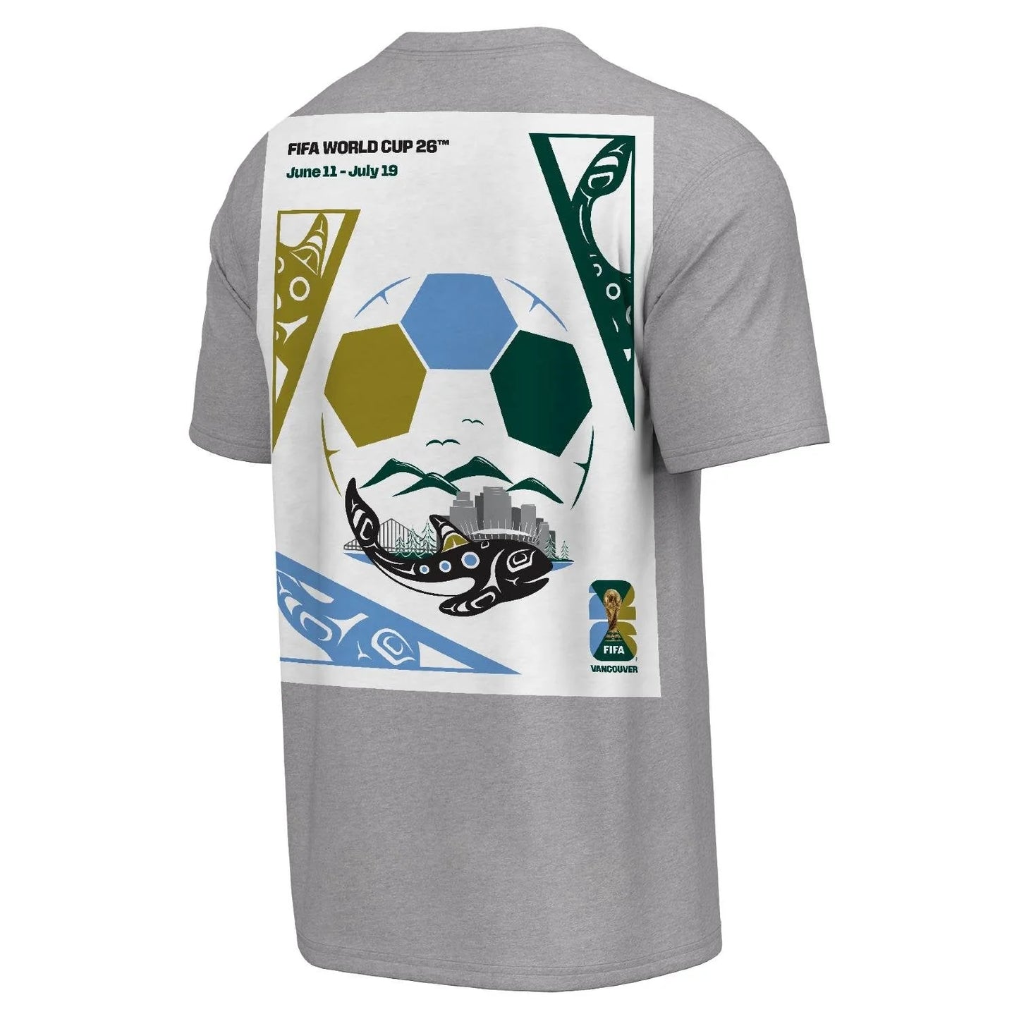 FIFA World Cup 2026™ Vancouver Poster Grey T-Shirt ENG - Unisex