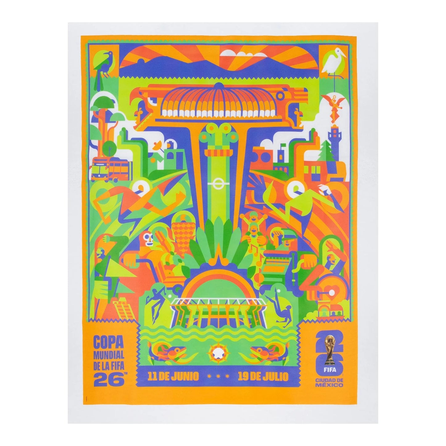 FIFA World Cup 2026™ Mexico City Poster White T-Shirt - Unisex