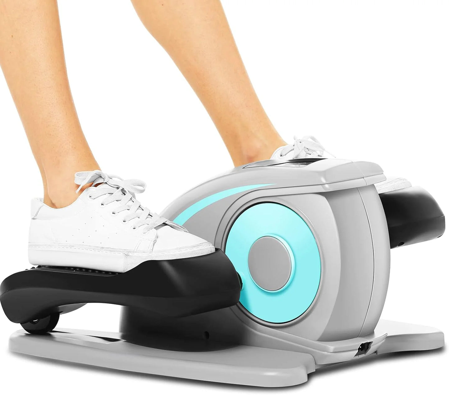 Under Desk Elliptical, Electric Ellipse Leg Exerciser While Sitting for Seniors Adults, Quiet Portable Motorized Seated Foot Pedal Exerciser with Remote Control for Home Office Use
