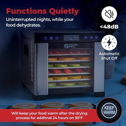 MAGIC MILL Pro Food Dehydrator Machine | 600W, 7 Trays, Timer