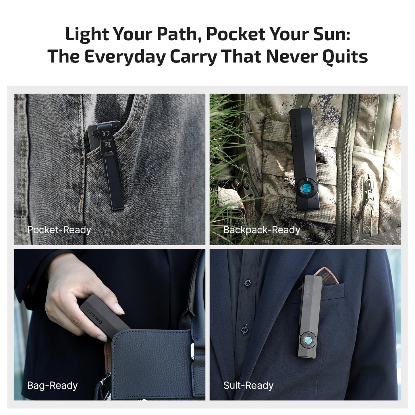 OLIGHT ArkPro EDC Flat Flashlight - 1500 Lumens, Rechargeable