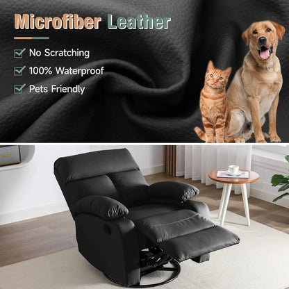 Small Swivel Rocker Recliner Chair for Compact Spaces
