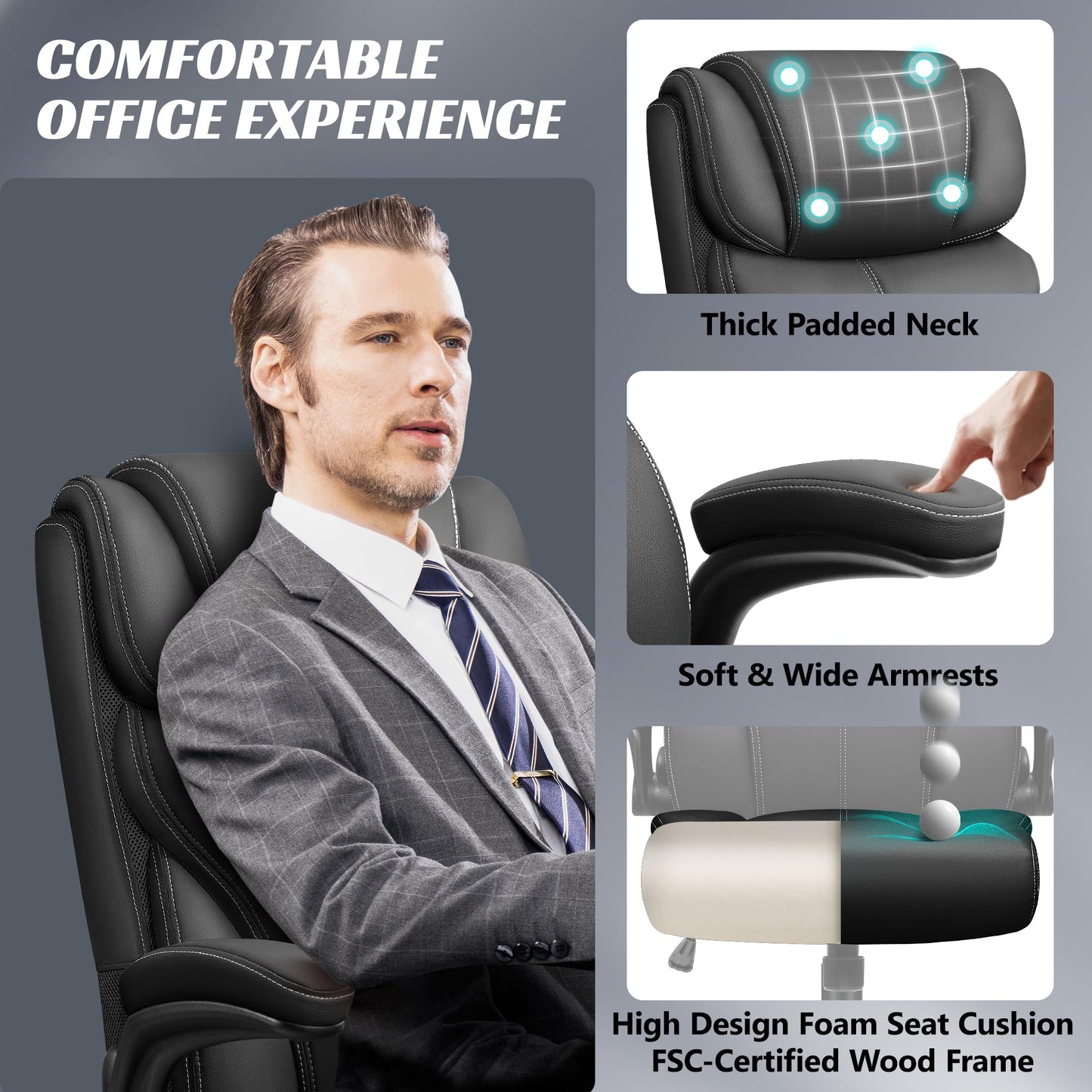HEROSET Ergonomic Big and Tall Executive Office Chair