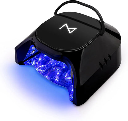 Professional Hybrid 86W Wireless Rechargeable UV LED Nail Curing Lamp Cordless Nail Dryer for Gel Nails, Manicure, Pedicure (Black)