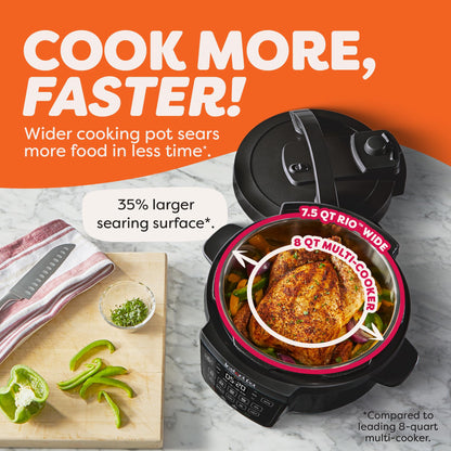 INSTANT POT 7.5QT RIO Wide 7-in-1 Electric Multi-Cooker