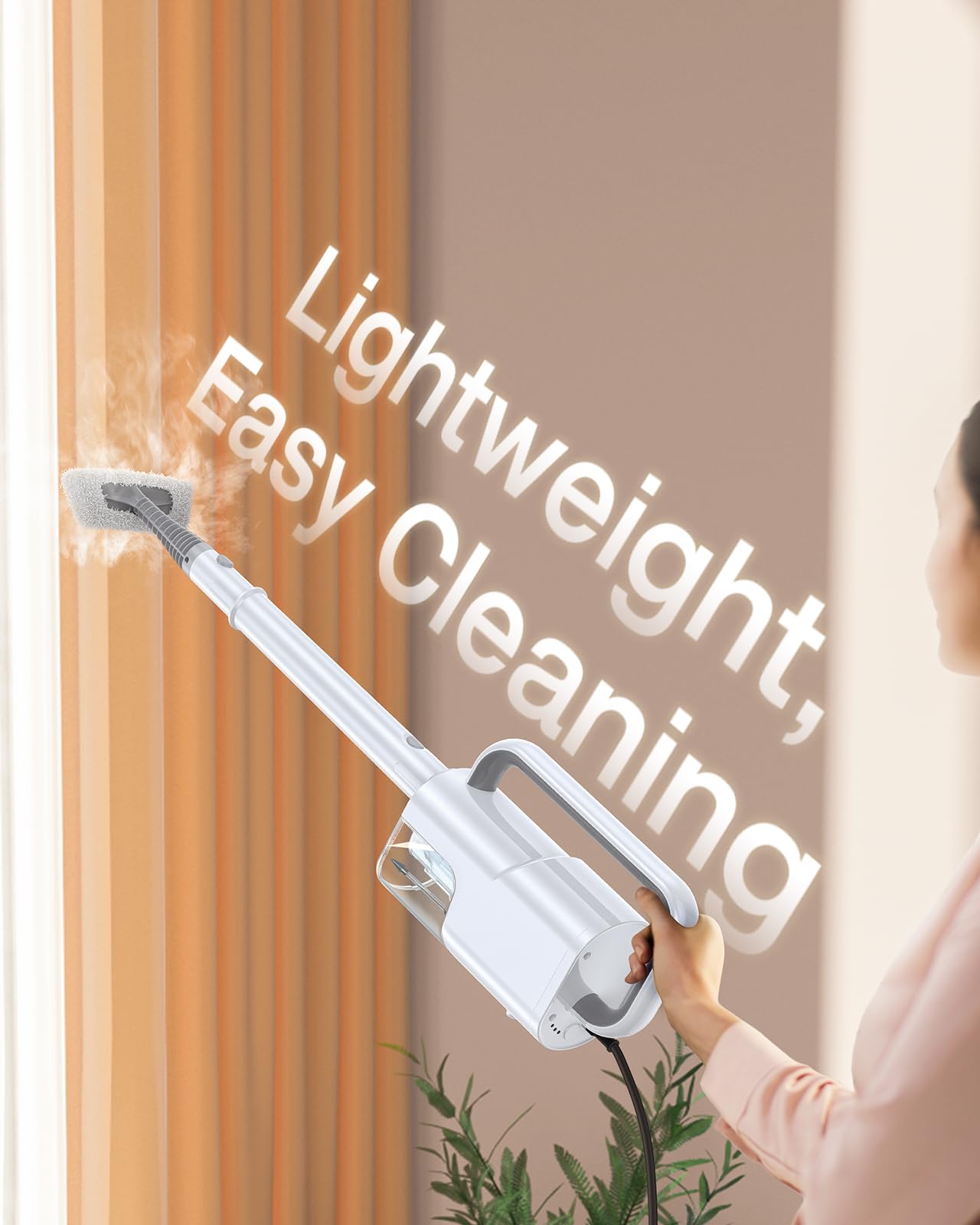 LABIGO 10-in-1 Steam Mop with Handheld Steamer & 3 Levels