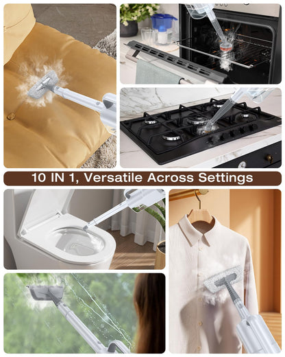 LABIGO 10-in-1 Steam Mop with Handheld Steamer & 3 Levels