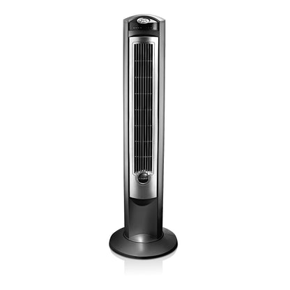 LASKO Oscillating Tower Fan with Remote - 42" Silver