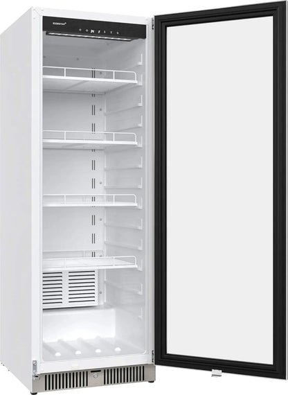 EdgeStar VBM101 22" Wide 10.1 Cu. Ft. Commercial Beverage Merchandiser – Stainless Steel, Temp Alarm, Reversible Door