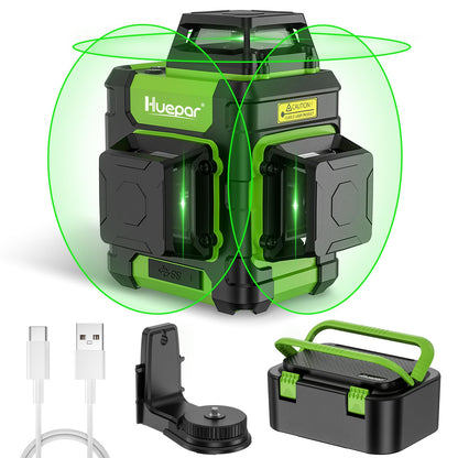 HUEPAR Laser Level 360 - Rechargeable Green 3x360° Tool