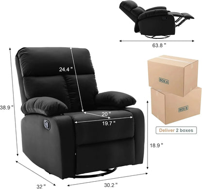 Small Swivel Rocker Recliner Chair for Compact Spaces