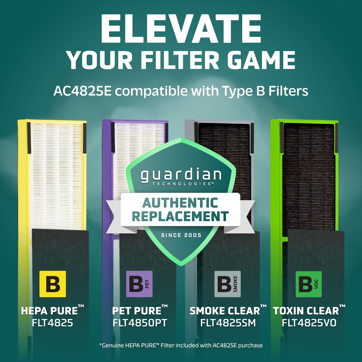 GERMGUARDIAN 4-in-1 HEPA Air Purifier for Large Rooms Up to 743 Sq. Ft.