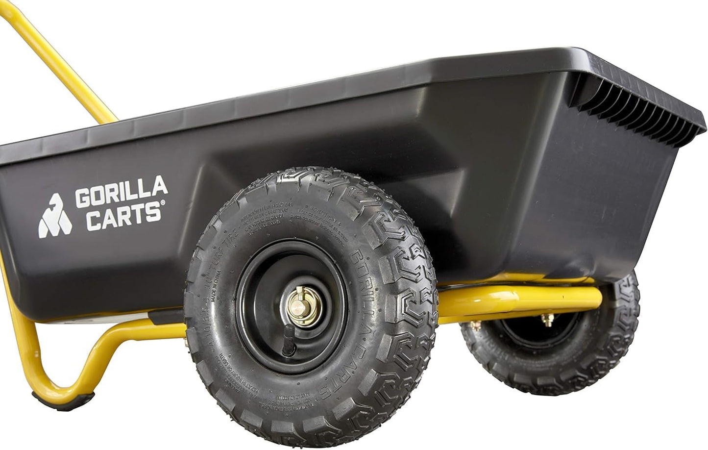 GORILLA CARTS GCR-4 Poly Dump Cart - 2-Wheel Garden Wagon