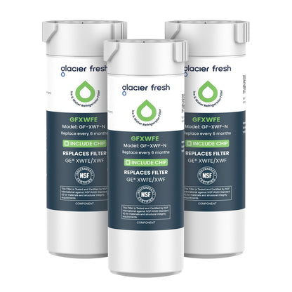 GLACIER FRESH Water Filter Compatible with GE XWFE - Pack of 3