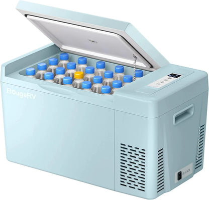 BougeRV 12 Volt Refrigerator 12V Car Fridge 23 Quart Portable Freezer Compressor Cooler 12/24V DC 110~240 Volt AC for Truck Van RV Camper SUV Travel Camping Road Trips Tailgating -7℉~50℉