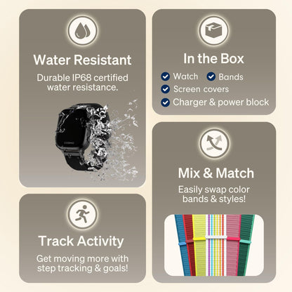 JRTRACK Kids Smart Watch by Cosmo | GPS Tracking & Safety Alerts