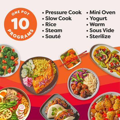 INSTANT POT Pro 10-in-1 Pressure Cooker & Slow Cooker, 8 QT