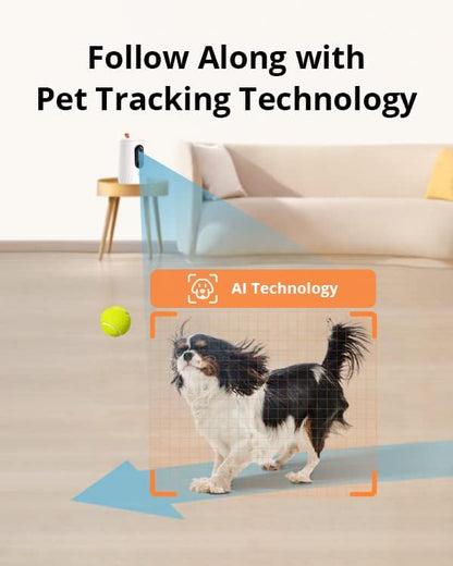 eufy 2K Pet Camera with Phone App, New 2023, 360° View, On-Device AI Tracking, Dog Camera with Treat Dispenser, 2-Way Audio, Doggy Diary, Bark Alerts, Local Storage, No Monthly Fee