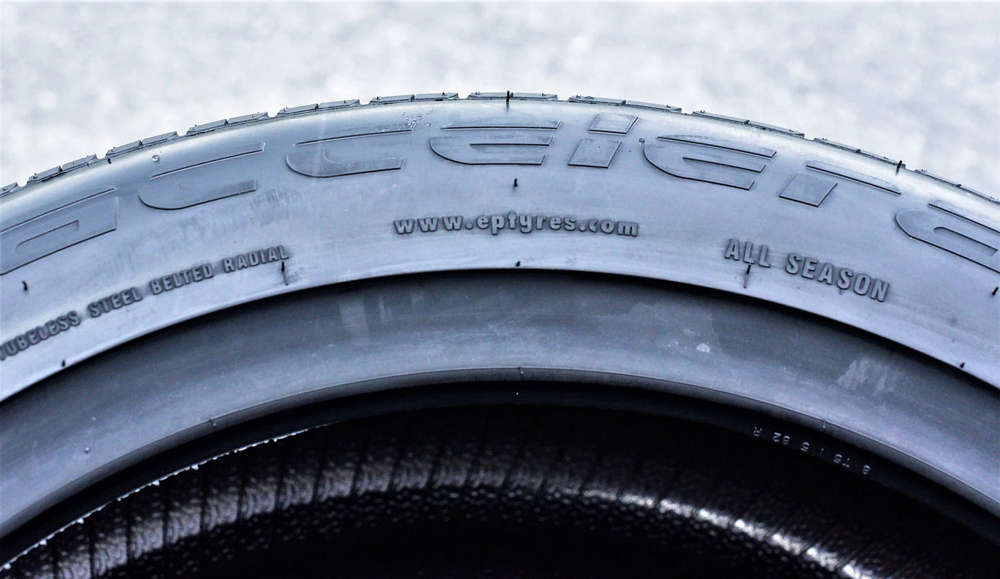 One set of 4(4)255/35R20 ZR 97Y XL A/S performance tires for: 2007-10 Mercedes-Benz S550 4Matic, 2017-18 Audi Q3 Technik
