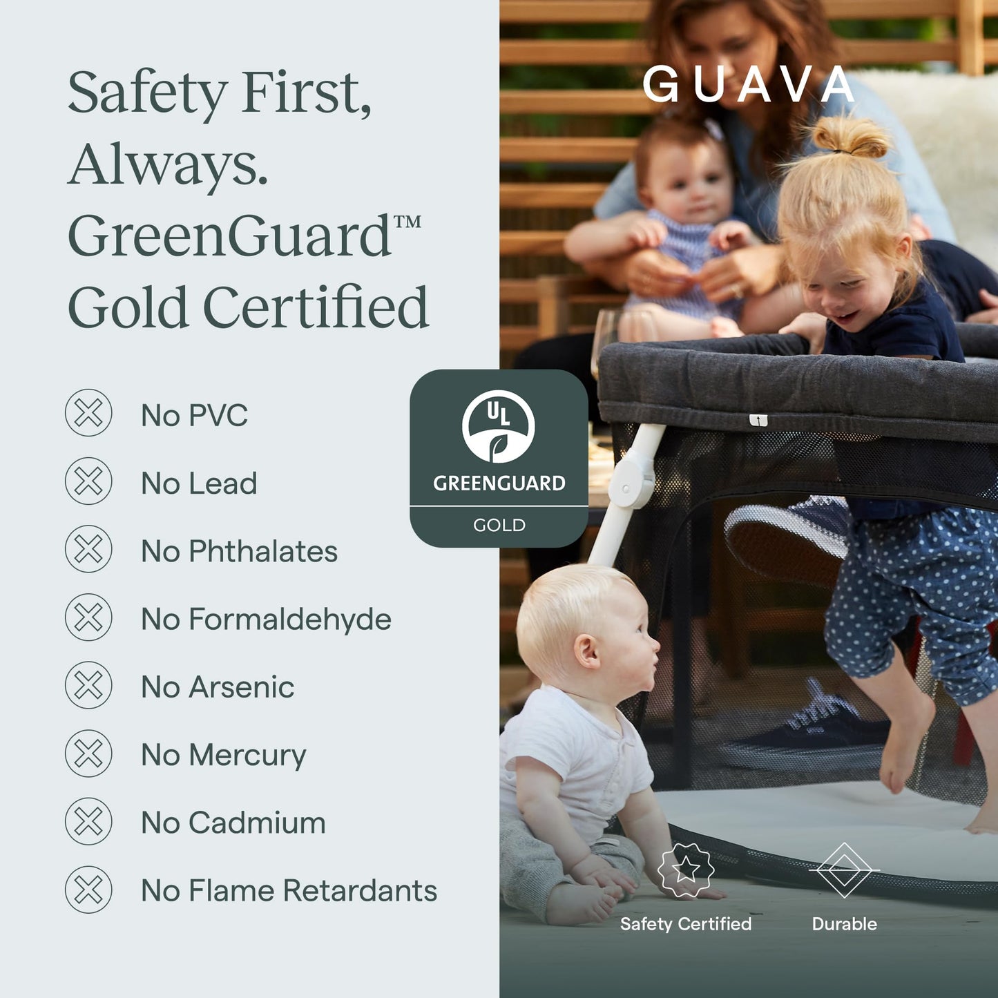 GUAVA FAMILY Travel Crib - Portable Baby Bed with Backpack Design