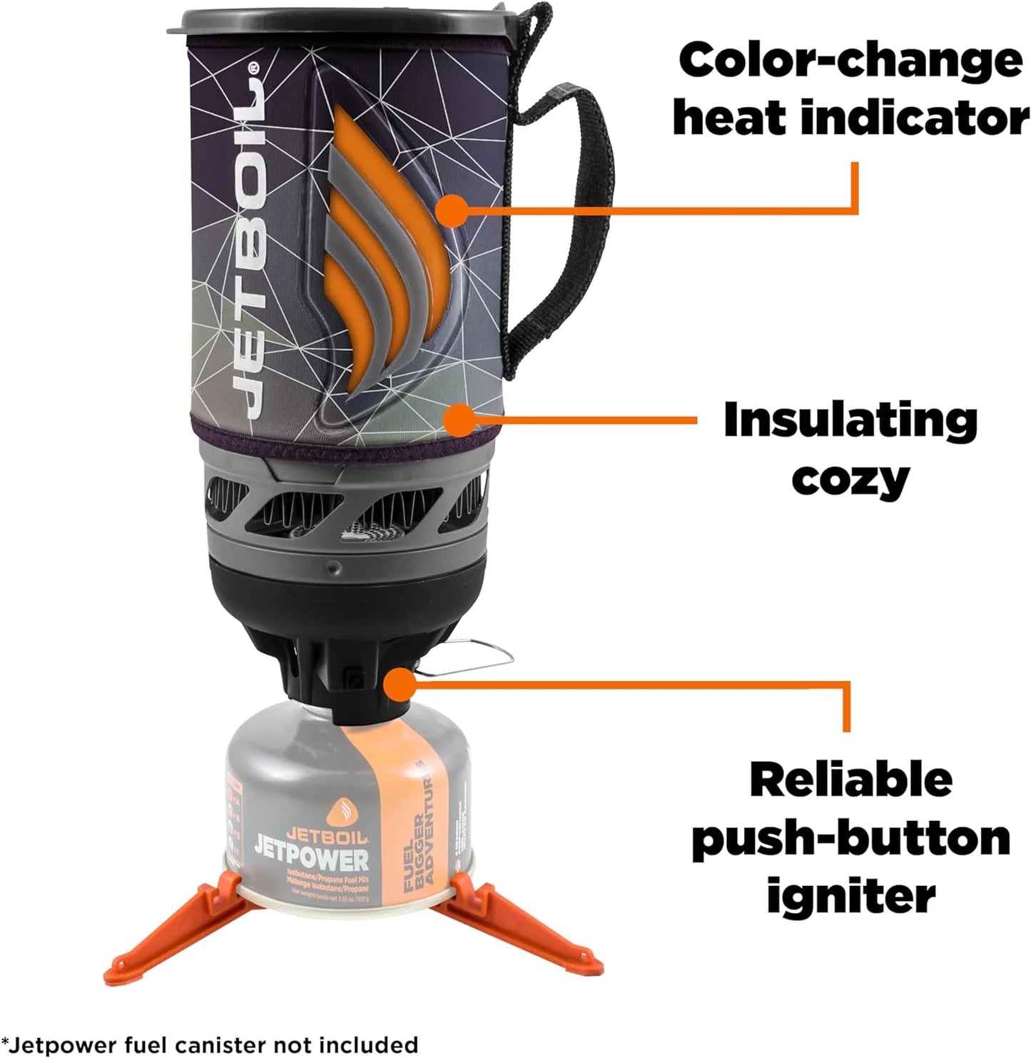 Flash Camping and Backpacking Stove System, Portable Propane/Isobutane Burner with Cooking Cup for Outdoor Trips and Hiking