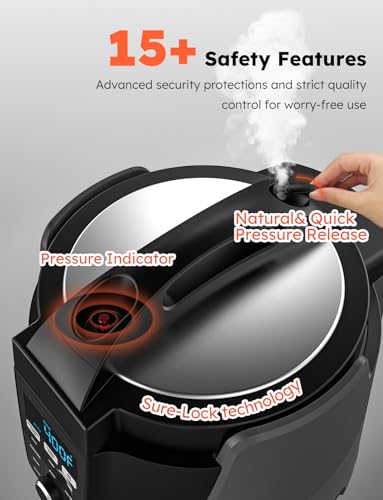 Nuwave Duet Air Fryer and Electric Pressure Cooker Combo with 2 Switchable Lids, 300 FoolProof One Touch Presets, Crisp&Tender Tech, 6QT Heavy duty Stainless Steel Pot, 15 Safety Features : Home & Kitchen