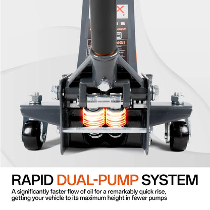 MAXORITY 3-Ton Low Profile Hydraulic Steel Floor Jack