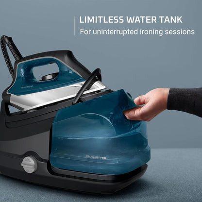 Rowenta DG8624 Steam Station Iron, 1800W, 1.1L Tank, Blue