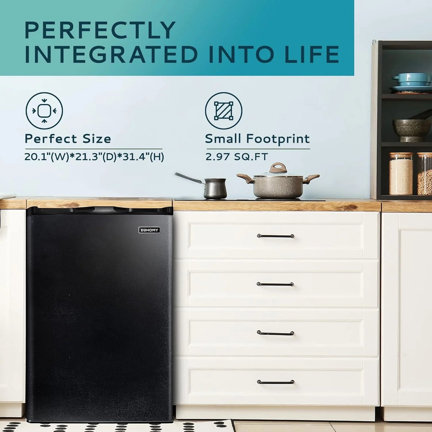 Upright freezer, 3.0 Cubic Feet, Single Door Compact Mini Freezer with Reversible Stainless Steel Door, Small freezer for Home/Dorms/Apartment/Office (Silver)