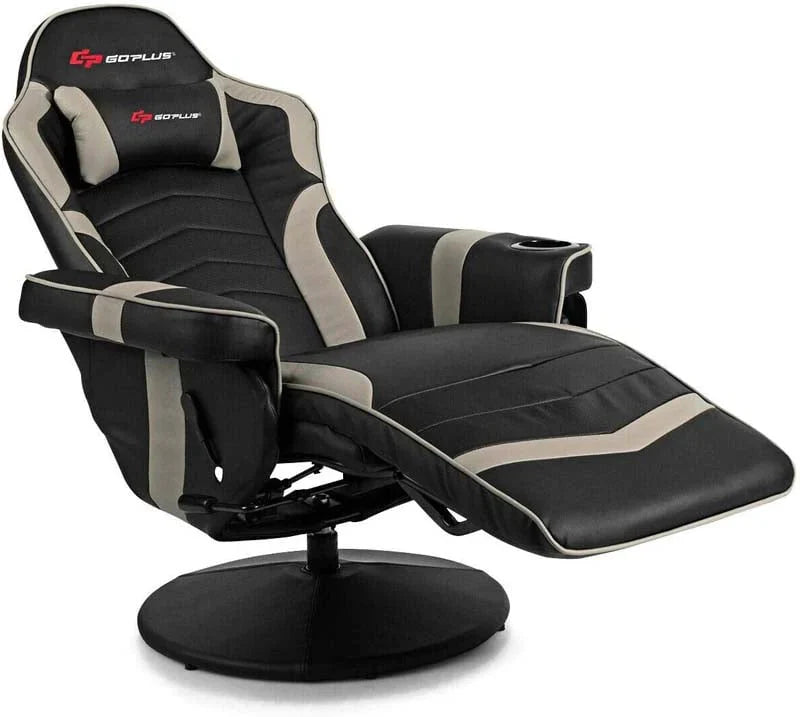 Pu Leather Massage Gaming Chair Ergonomic High Back Racing Style Gaming Recliner With Adjustable Backrest Amp Footrest Cup Holder Side Pouch - Comfortable And Ergonomic Design