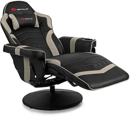 Pu Leather Massage Gaming Chair Ergonomic High Back Racing Style Gaming Recliner With Adjustable Backrest Amp Footrest Cup Holder Side Pouch - Comfortable And Ergonomic Design
