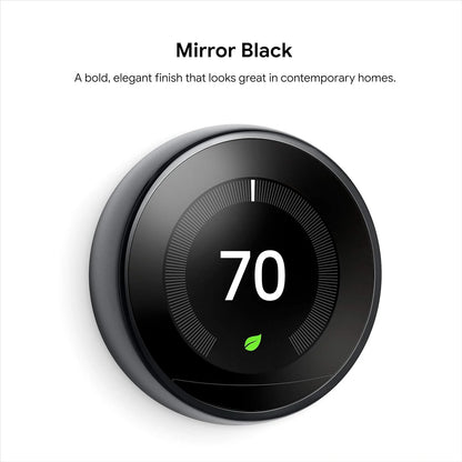 Nest 3rd Gen Learning Thermostat, Programmable Smart, Alexa Compatible, White, Wi-Fi, Energy Saving, Home Use