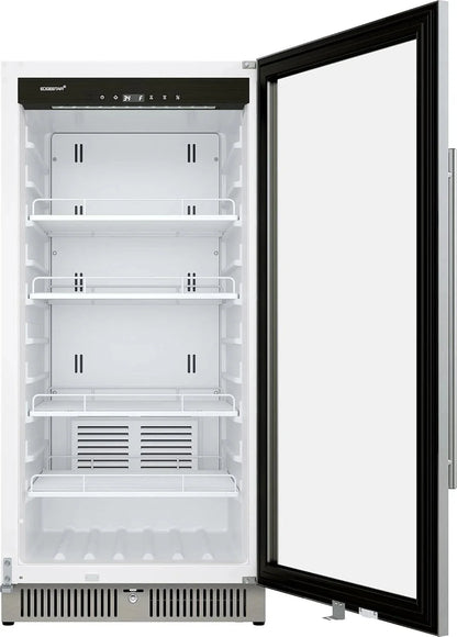 EdgeStar VBM101 22" Wide 10.1 Cu. Ft. Commercial Beverage Merchandiser – Stainless Steel, Temp Alarm, Reversible Door