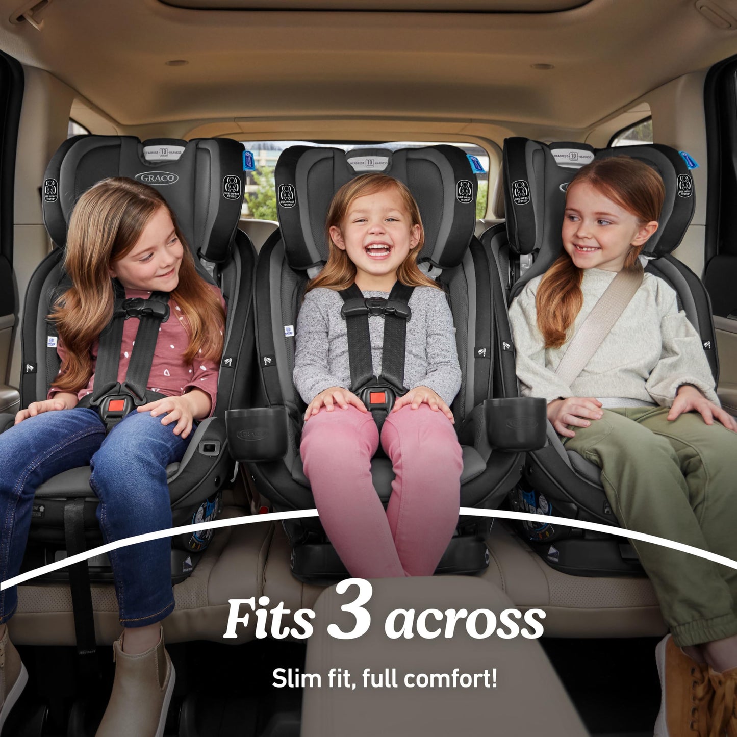 GRACO SlimFit3 LX 3-in-1 Slim Car Seat Booster Kunningham