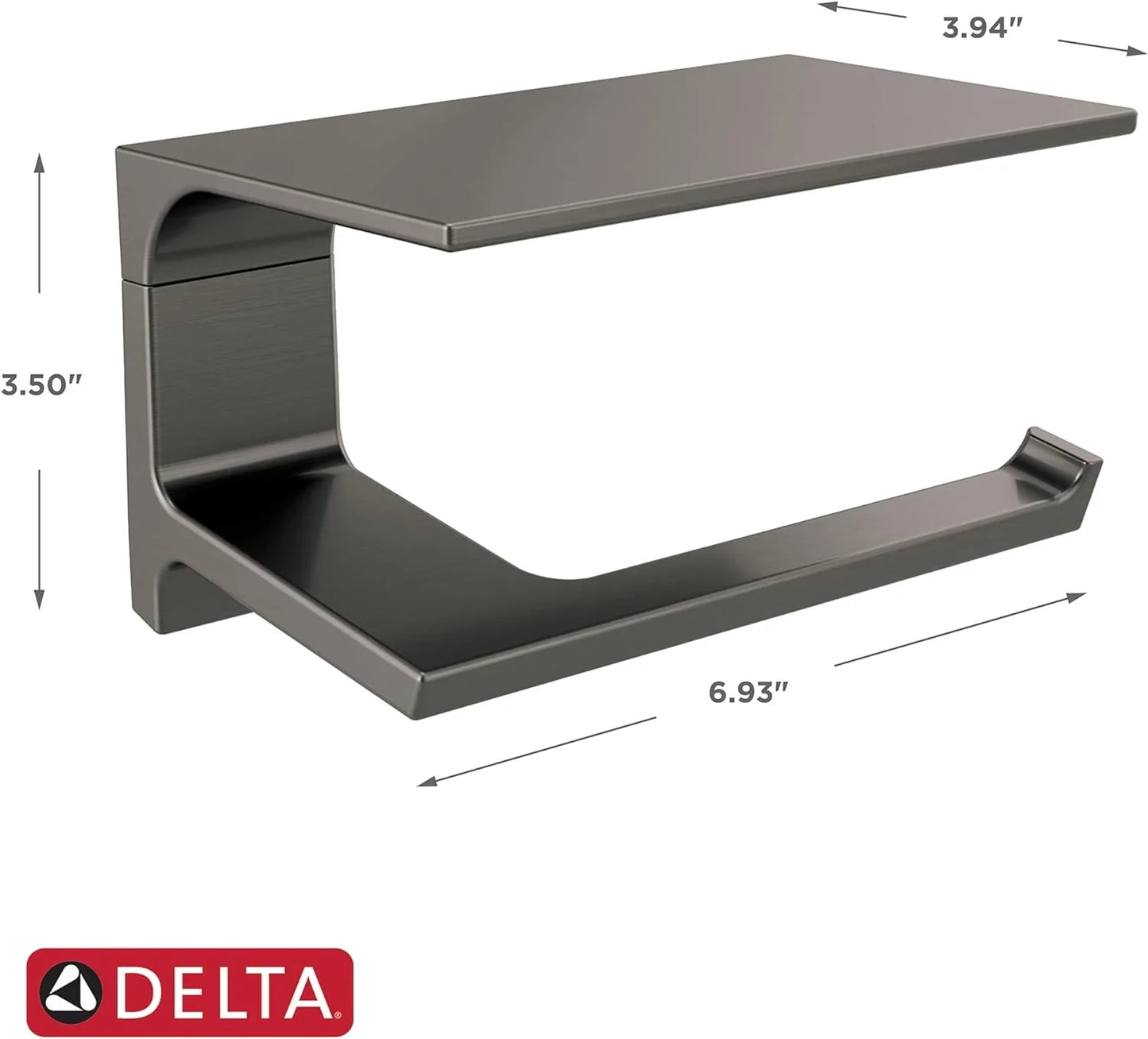 Pivotal Toilet Paper Holder With Shelf, Polished Nickel, Bathroom Accessories, 79956-PN