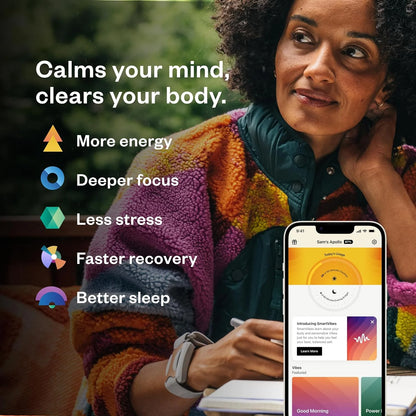 Wearable Wellness - Stress Relief and Natural Sleep Aid - Improve HRV - Vagus Nerve Stimulator - Reset Vibration Band - Improve Sleep, Focus, Relaxation, Recovery, Health and Performance | Invisible