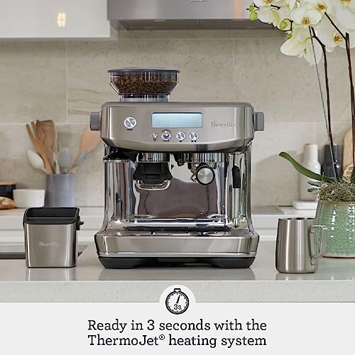 Breville the Barista Pro Espresso Machine with Grinder & Milk Frother, Espresso Maker with Seconds Heat Up, RM BES878BSS, Brushed Stainless Steel (Certified Remanufactured): Home & Kitchen