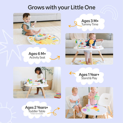 MOVE2PLAY 4-in-1 Montessori Baby Activity Center with Toys