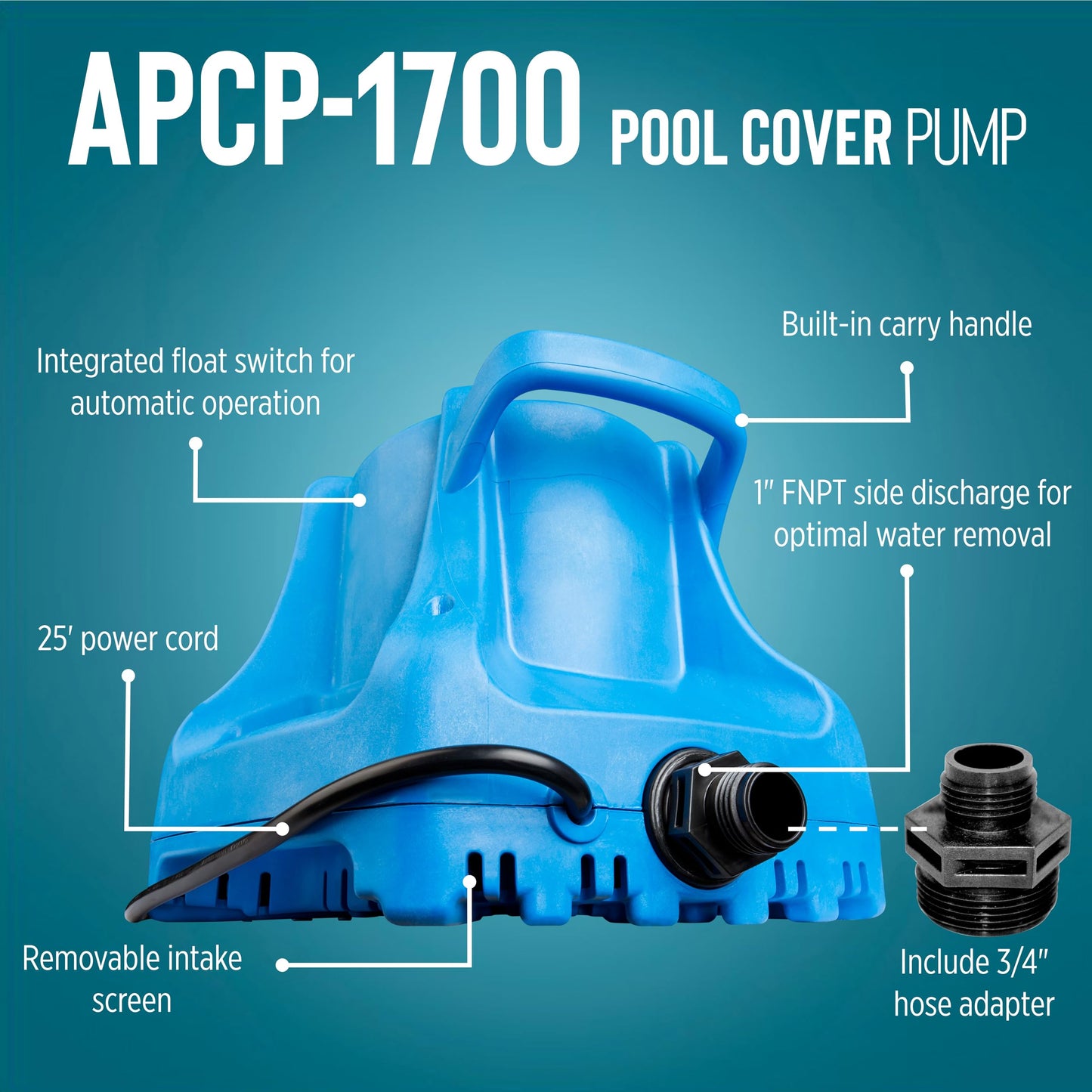 LITTLE GIANT APCP-1700 Automatic Submersible Pool Cover Pump